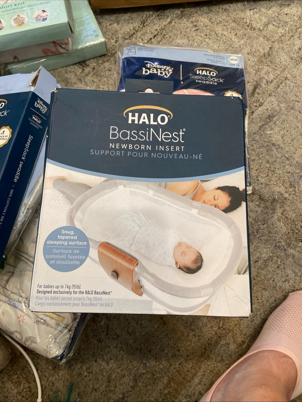 HALO BassiNest Newborn Insert Sleep Support - White brand new